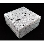 5x5x2.5 inches Snack Box  Black Color Party Time Pattern