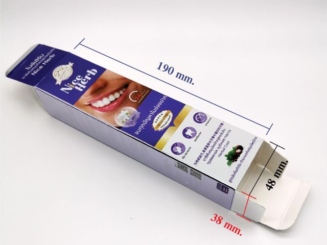 รูปแสดงกล่องแบบเปิดหัวท้าย ขนาด 38x48x190 มม.