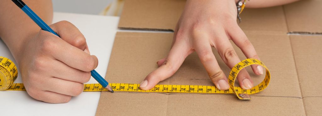 รูปแสดงการวัดขนาดกล่องบรรจุภัณฑ์