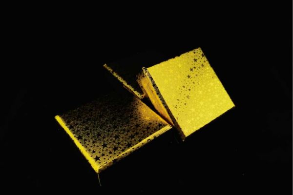 กล่องจั่วปังหุ้มกระดาษฟอล์ยดาวทอง