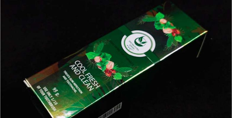 กล่องยาสีฟันพิมพ์กระดาษฟอล์ย 2